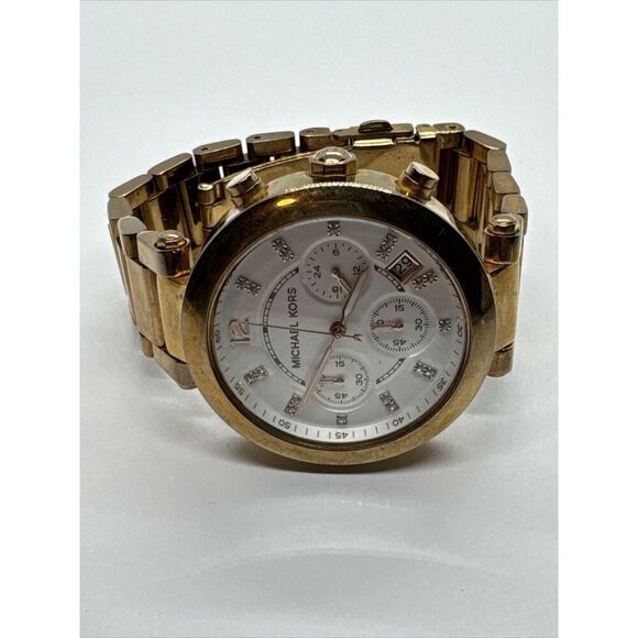 Michael Kors Parker MK5806 Women Rose Gold Steel Analog Dial Wrist Watch JNA871 main image 2